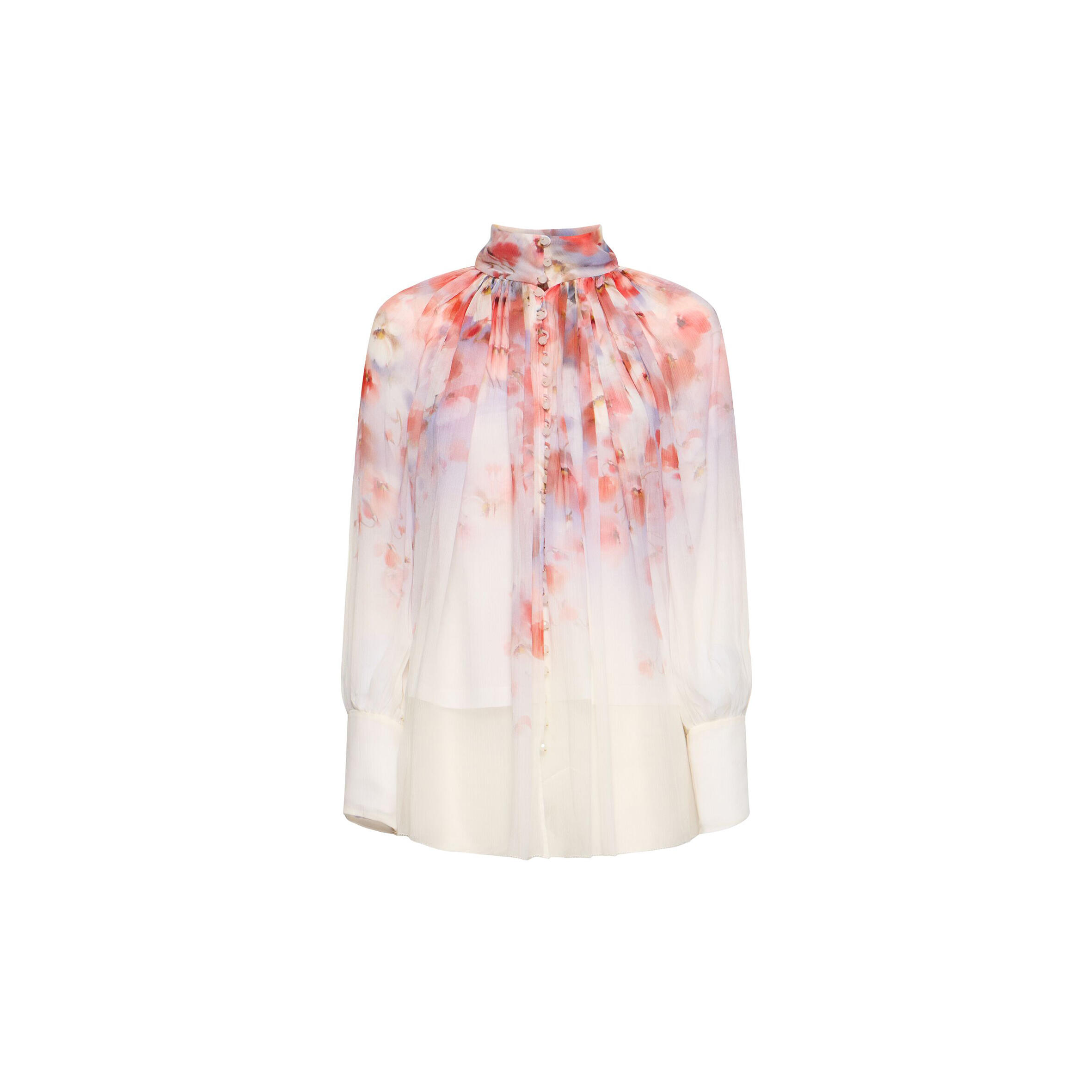 ZIMMERMANN WOMEN'S CRUSH BLOUSE WITH FLORAL PRINT AND DRAPED DESIGN 81IRSQ050